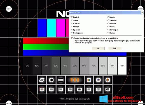 Снимак заслона Nokia Monitor Test Windows 8