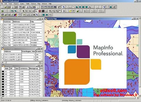 Снимак заслона MapInfo Professional Windows 8