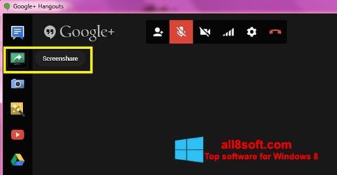Снимак заслона Hangouts Windows 8