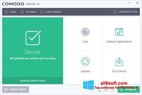 Снимак заслона Comodo Antivirus Windows 8