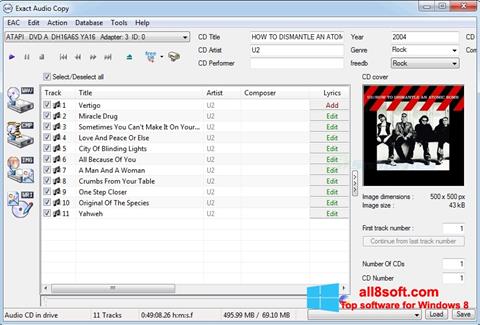 Снимак заслона Exact Audio Copy Windows 8