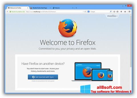 Снимак заслона Mozilla Firefox Offline Installer Windows 8