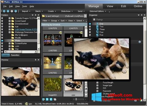 Снимак заслона ACDSee Photo Manager Windows 8