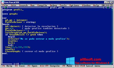 Снимак заслона Free Pascal Windows 8