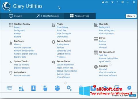 Снимак заслона Glary Utilities Pro Windows 8