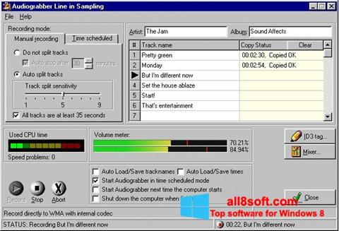 Снимак заслона Audiograbber Windows 8