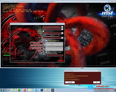 Снимак заслона MSI Kombustor Windows 8