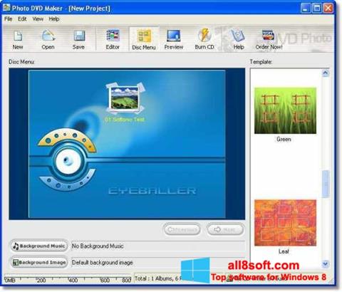 Снимак заслона DVD Maker Windows 8