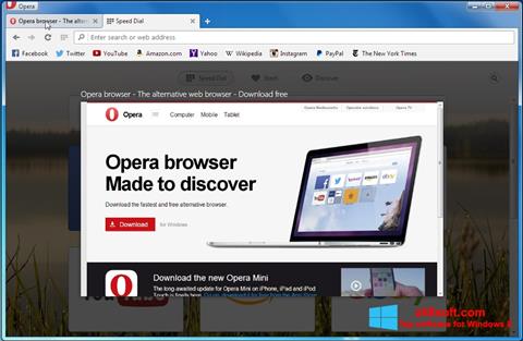 Снимак заслона Opera Developer Windows 8