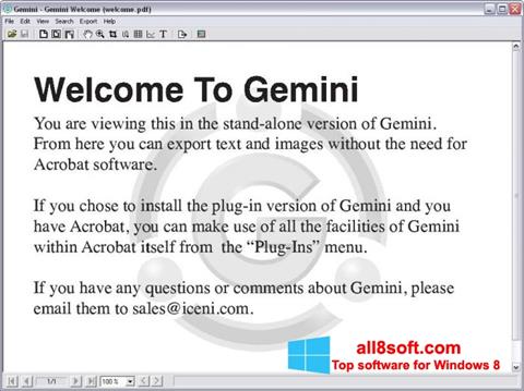 Снимак заслона Gemini Windows 8