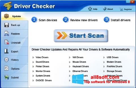 Снимак заслона Driver Checker Windows 8