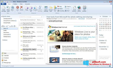 Снимак заслона Windows Live Mail Windows 8