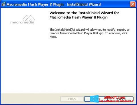 Снимак заслона Macromedia Flash Player Windows 8