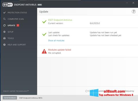 Снимак заслона ESET Endpoint Antivirus Windows 8