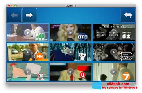 Снимак заслона Crystal TV Windows 8