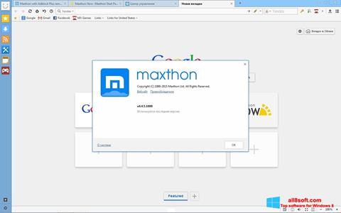 Снимак заслона Maxthon Windows 8