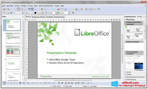 Снимак заслона LibreOffice Windows 8
