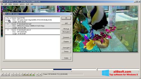 Снимак заслона VirtualDubMod Windows 8