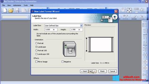 Снимак заслона BarTender Windows 8