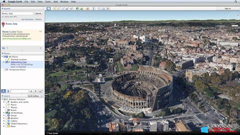 Снимак заслона Google Earth Pro Windows 8