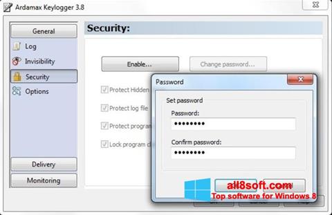 Снимак заслона Ardamax Keylogger Windows 8