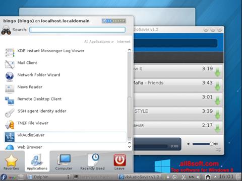 Снимак заслона VkAudioSaver Windows 8