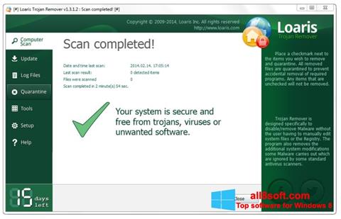 Снимак заслона Loaris Trojan Remover Windows 8