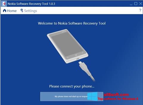 Снимак заслона Nokia Software Recovery Tool Windows 8