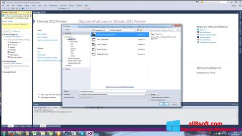 Снимак заслона Microsoft Visual Basic Windows 8