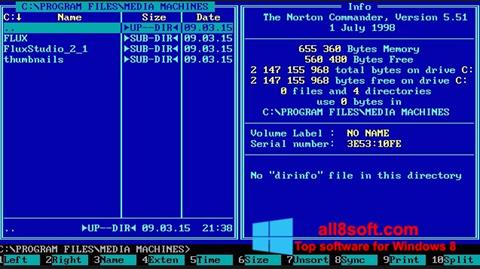 Снимак заслона Norton Commander Windows 8