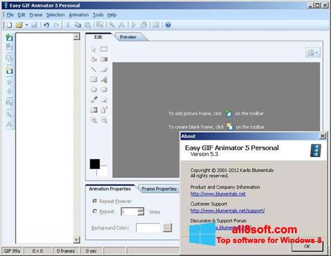 Снимак заслона Easy GIF Animator Windows 8