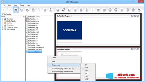 Снимак заслона PDF24 Creator Windows 8