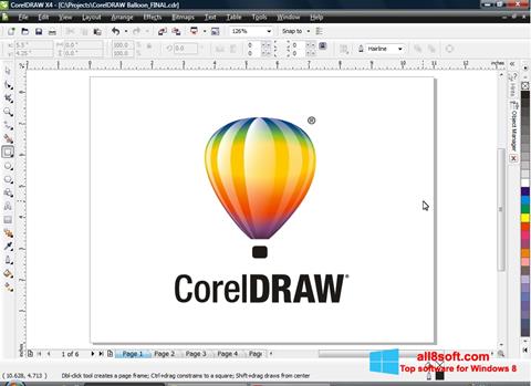 Снимак заслона CorelDRAW Windows 8