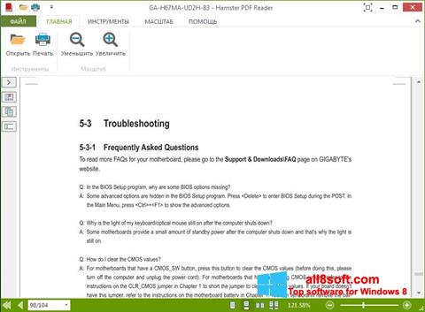 Снимак заслона Hamster PDF Reader Windows 8