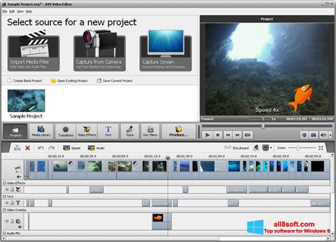 Снимак заслона AVS Video Editor Windows 8