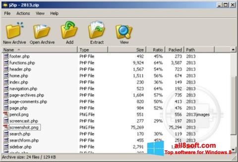 Снимак заслона jZip Windows 8