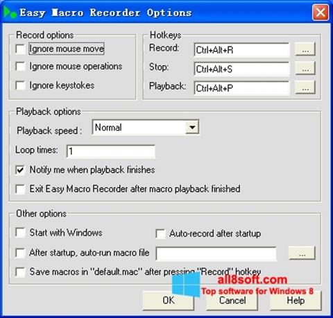 Снимак заслона Easy Macro Recorder Windows 8