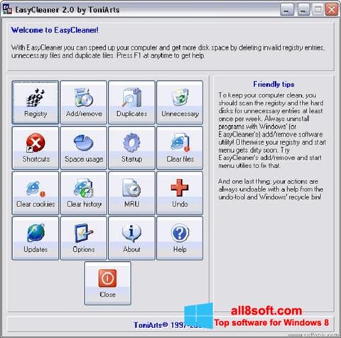Снимак заслона EasyCleaner Windows 8