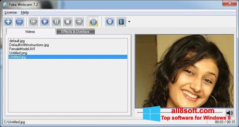 Снимак заслона Fake Webcam Windows 8