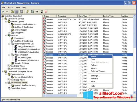 Снимак заслона DeviceLock Windows 8