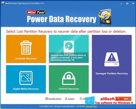 Снимак заслона Power Data Recovery Windows 8