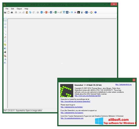 Снимак заслона Greenshot Windows 8