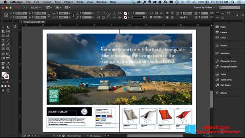 Снимак заслона Adobe InDesign Windows 8